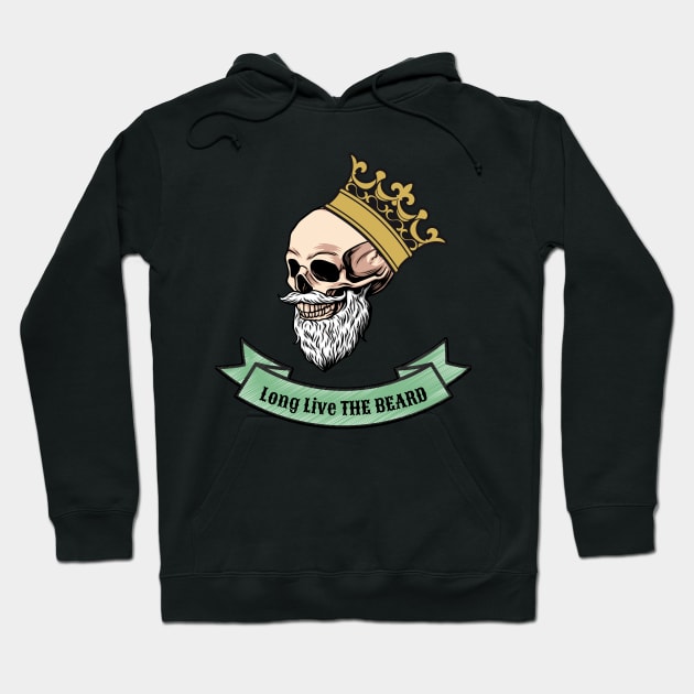 king beard skull Hoodie by UnikRay